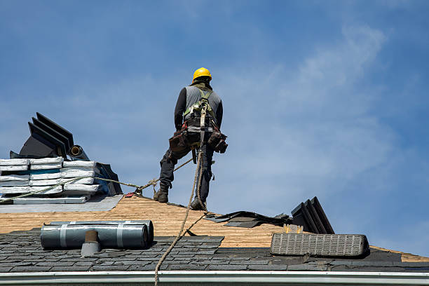 Professional Gutter Installation technician working in Petersburg, KY